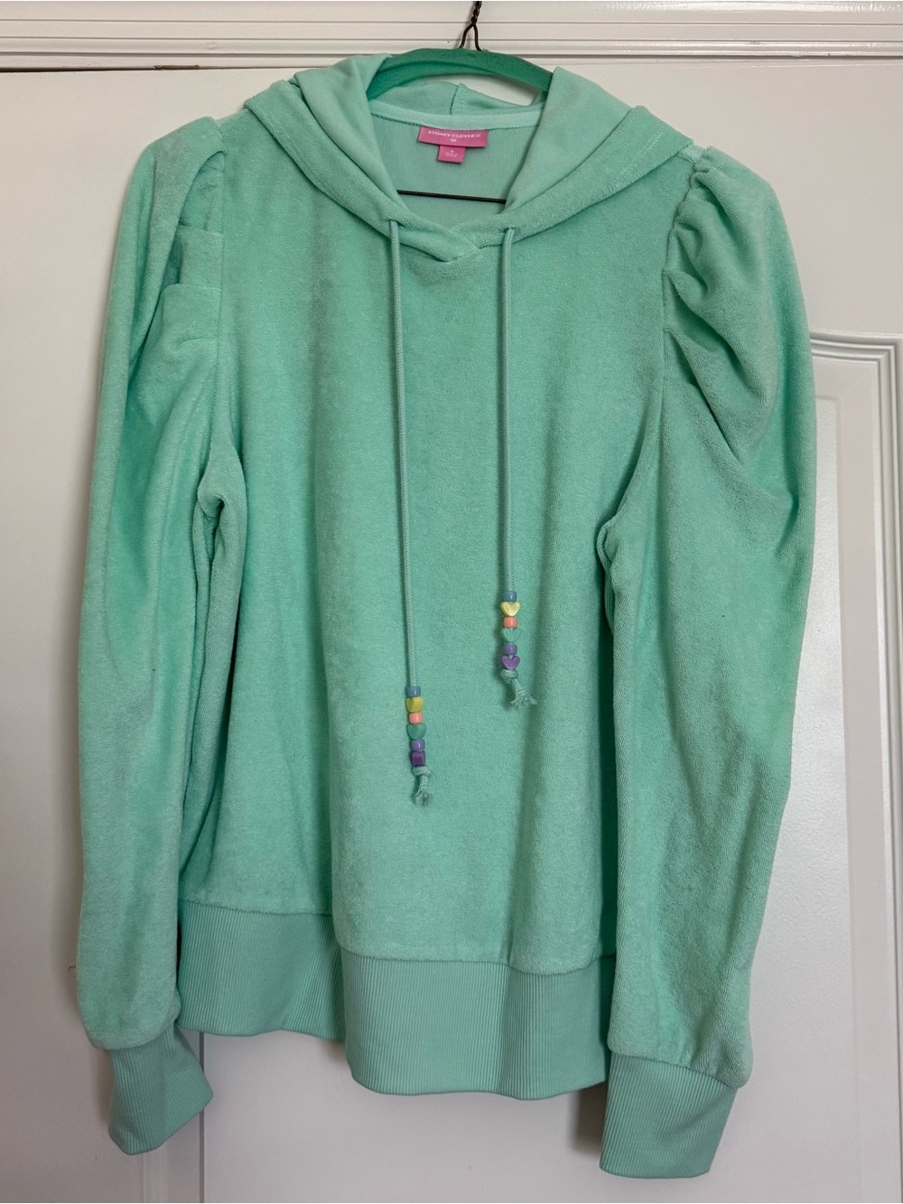 Stoney Clover Lane X Target Mint Puff Sleeve Hoodie with Beads